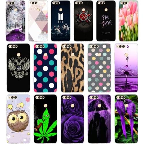 B Soft TPU Honor 7X Case Cover Drawing Painted 5.93" Huawei Honor 7X Case Phone Back Protective Silicone Case Honor 7