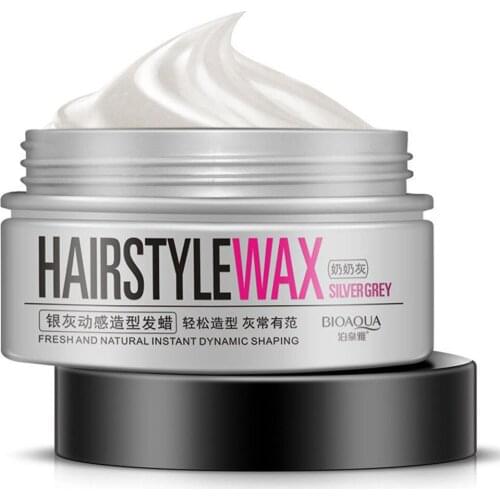 New Hot BIOAQUA Granny Grey Wax Silver Grey Dynamic Wax HairGel Water Hair Styling Products Hair Color Wax Hair Color
