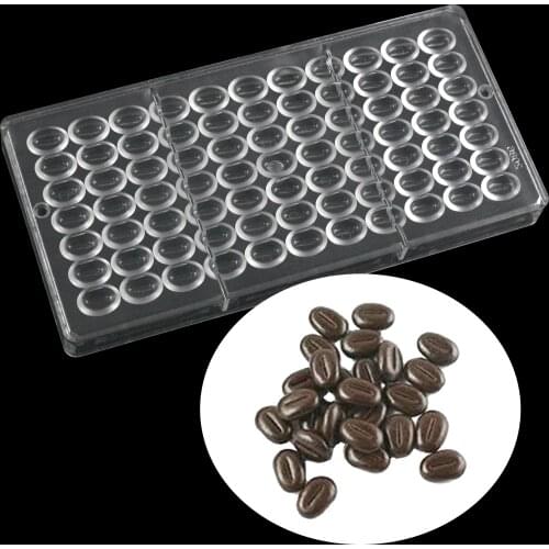 Coffee beans shape Polycarbonate chocolate mold,pastry tools kitchen baking mold accessories cake decorating tools