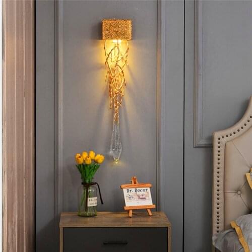 New Luxury Led Wall Lamp, Nordic art Living Room Dining Room Bedroom Bedside Interior Background Decorative Lighting Lustre