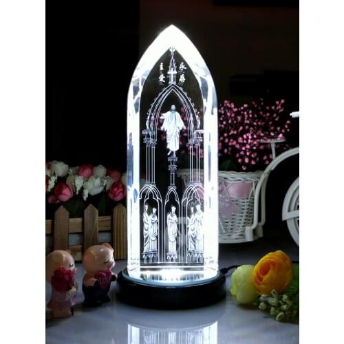 Special offer --TOP Art Collectible collection Home Decor Decoration Religious 3D Jesus blessing Jesus Christ Crystal Image
