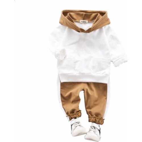 Spring Autumn Children Baby Girl Boys Cotton Clothes Infant Sports Hooded Sweatshirt Pants 2pcs/Sets Kid Casual Suits Tracksuits
