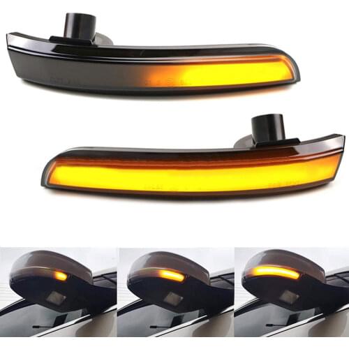 2pcs Dynamic Turn Signal Light LED Side Wing Rearview Mirror Indicator Light For Ford Kuga Escape EcoSport 2013-2018