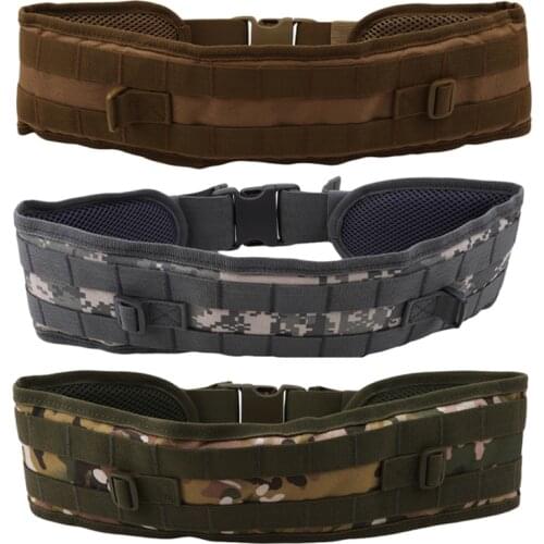 Tactical Belt Molle Battle Military Nylon Girdle Adjustable Army Waistband Support Removable CS Working Hunting Belt