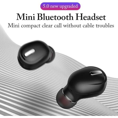 X9 Mini In-ear Wireless Bluetooth HD Call HIFI Stereo Bass Headset 5.0 Single Ear Sports Headphone Earphone For IOS Android