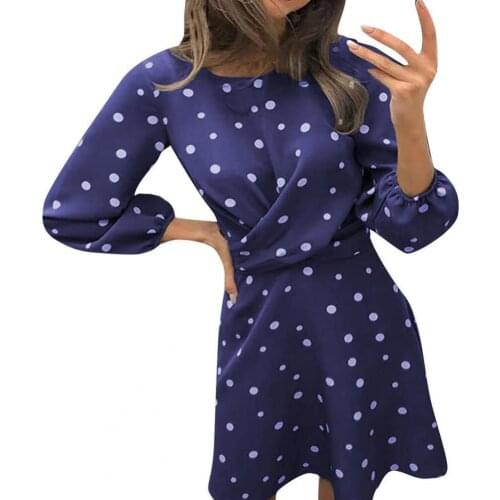 Spring Summer Women Dress Polka Dot Print Elegant Loose Cross Draped Evening Party Dress женское платье Dresses Vestidos