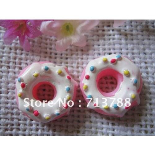 10pcs/lot flat back resin resin donuts ,DIY resin craft accessories fashion resin cabochons