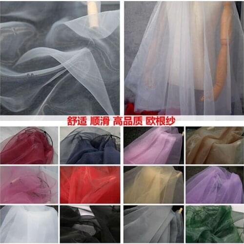 150cm Wide Sheer Organza Wedding Decoration Tulle Organza Fabric For Home Party Birthday Decoraction DIY Curtain Sewing Fabric