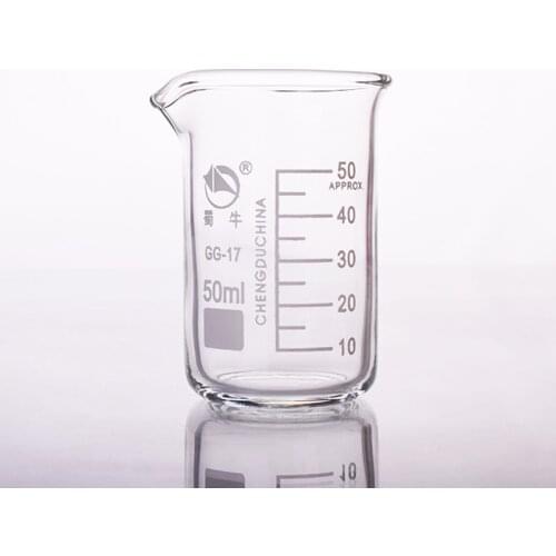 5pcs Beaker in tall form,Capacity 50ml,Outer diameter=40mm,Height=69mm,Laboratory beaker