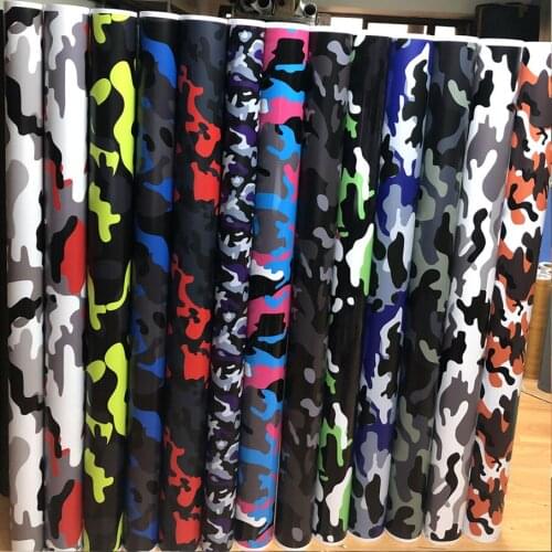 50cm*200/300/500cm Camouflage Black Red Vinyl Wrap Motorcycle Car Vehicle Scooter DIY Wrapping Sticker Adhesive Decal Film
