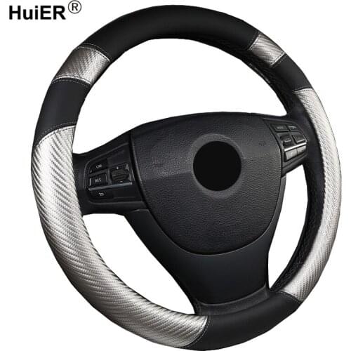 6 Colors Car Steering Wheel Cover Non-slip Artificial Leather Braid on the Steering wheel Volant Funda Volante Auto Car Styling