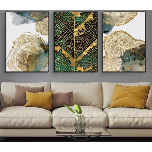Leaf and Trunk Texture Abstract Wall Art Canvas Poster Print Nordic Decorative Picture Painting Modern Living Room Decor