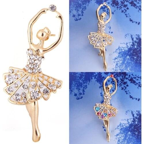 Statment Ballet Dance Brooch Broche Pin Up Hijab Pins Shanle Collier Wedding Souvenirs for Womans Unhas Kawaii Broach Esmaltes