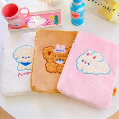 Tablet Case Laptop Storage Bag Bear ipad bag 11 inch 10.5 inch 9.7 inch liner bag ins wind girl tablet bag cute computer bag