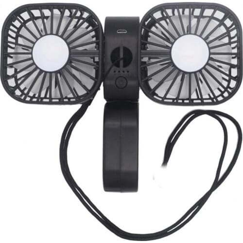 Hot Sale 50% Adjustment Summer Hands-free Foldable Lanyard Hanging USB Cooling Fan Air Cooler for Room Outdoor