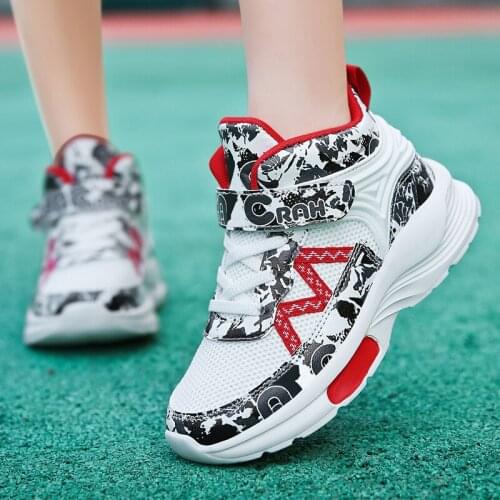 Boy New Printed Platform High Top Student Sneakers Basket Shoes Non-slip Rubber Superstar Basketball Shoes Zapatillas Deportivas