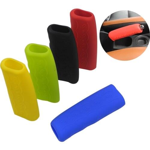 Kutery Universal Decoration Car Handbrake Covers Sleeve Silicone Gel Cover Anti-slip Parking Hand Brake Grips Sleeve