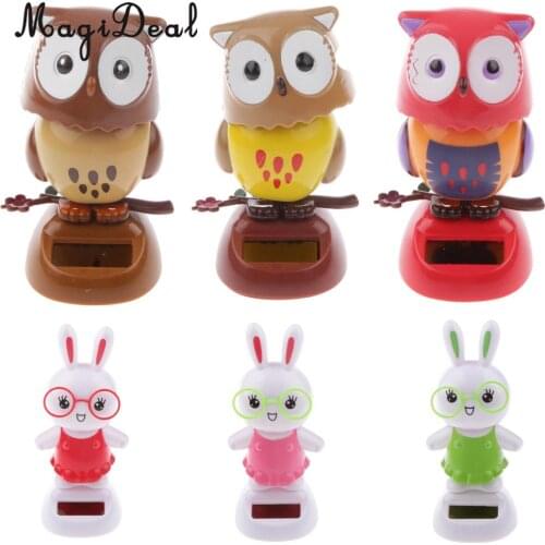 MagiDeal Cute Solar Powered Bobble Head Owl for Kids Toy Car Pub Club Baby Room Garden Classroom Ornament Novelty Gift