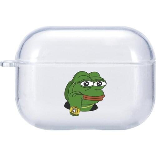 Sad frog Cute Earphone Case For Airpods Pro Soft Silicone Air Pods 1 2 Wireless Bluetooth Earphone Case For Airpods 3 2 Case Air