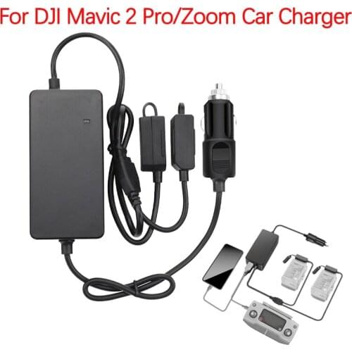 For DJI Mavic 2Pro/Zoom Drone Battery Remote Control Multifunction Split Dual Electric Current Car Charger Outdoor Fast Charging