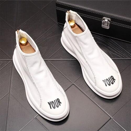 Fashion Men Ankle Boots High-cut Sneakers Luxury High Quality Skate Sport Training Vulcanize Casual Shoes 159