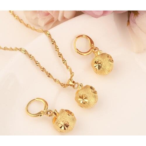 Gold Color Ethiopian Jewelry Sets Eritrea Habesha Africa bridals Wedding apple Gift necklace pendnat earrings diy charms