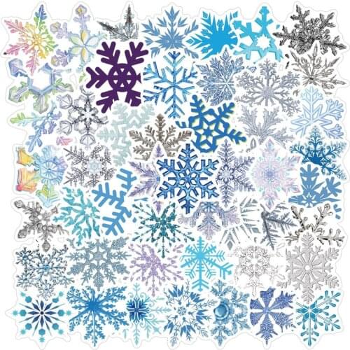 50pcs Snow Stickers For Stationery Laptop Adesivos Scrapbooking Material Sticker Craft Supplies Vintage Christmas Stickers