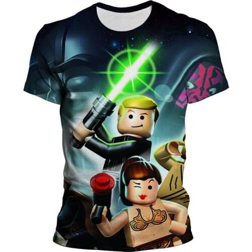 New Disney Star Wars Toy Series Cute Cartoon 3D Printing Graphic T-shirt Summer Mens Women tee shirt Children funny t shirts