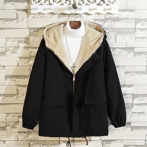 Men Parka Winter Thick Warm Loose Wool Big Pocket Fashion Casual Zipper Mens Winter Jackets and Coats Ropa De Hombre 2019