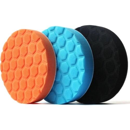6 Inch 3pcs Car Foam Sponge Polishing Pads Kit 150mm Glass Buffing Waxing Cleaning Disc For Car Polisher Machine