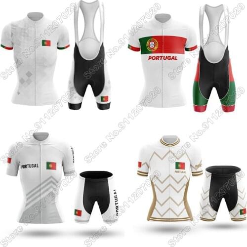 Portugal - Women 2021 Cycling Jersey Set Summer Cycling Clothing Road Bike Suit Mountain Bicycle Shirt Bib Shorts MTB Tops Ropa