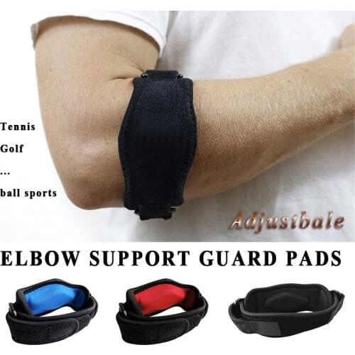 Adjustbale Tennis Elbow Support Guard Pads Golfers Strap Elbow Lateral Pain Epicondylitis Brace Compression Rubber OK Cloth