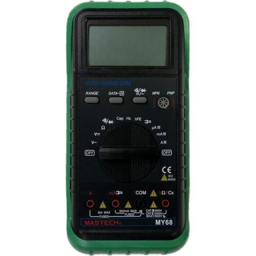 MASTECH MY68 Handheld Auto Range Digital Multimeter DMM w/Capacitance Frequency & hFE Test Meter Testers