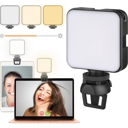 Desk Video Conference LED Lighting Kit Laptop Webcam Lighting with Clip Camera Light for Zoom Meeting Remote Working Selfie