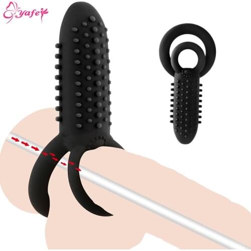 Penis Vibrator Delay Ejaculation Vibrating Penis Male Ring Clit Stimulator Cock Extender Lock Ring Time Delay Sex Toy for Men
