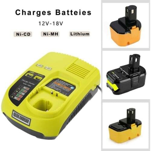 3A 12V 14.4V 18V Battery Charger For Ryobi P117 Rechargeable Battery Pack Power Tool Ni-Cd Ni-Mh Li-Ion