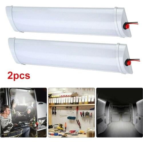 1/2 Pack LED Interior Lights Dome Roof Ceiling Reading Trunk Car Boat Working Lamp For RV Camper Trailer 12V White Light