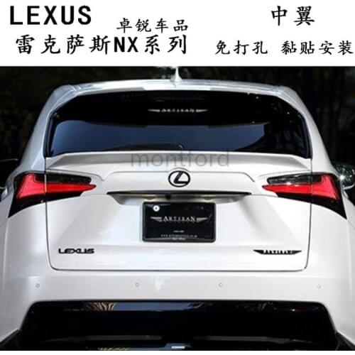 For Lexus NX200 NX200T NX300H ABS Plastic Tail Trunk Lip Boot Wing Unpainted Primer Color Rear Roof Spoiler Car Accessories 1Pcs