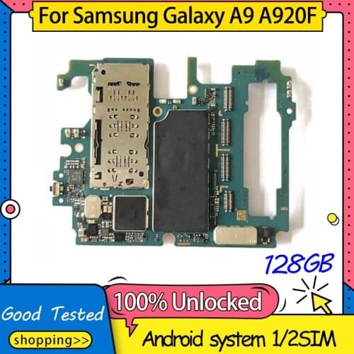 Disassemble Unlocked Mainboard Logic Board Motherboard For Samsung Galaxy A9 A920F A920FD Motherboard With Android System