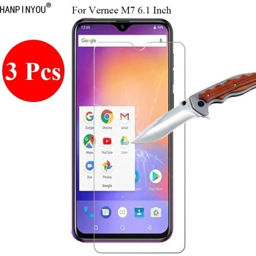 3 Pcs/Lot New 9H 2.5D Tempered Glass Screen Protector For Vernee M7 6.1" Protective Film + Clean Tools