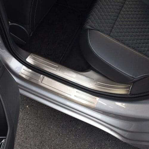 4PCs for SKODA Superb 2016-2019 Threshold bar Welcome pedal protect decorate Stainless steel