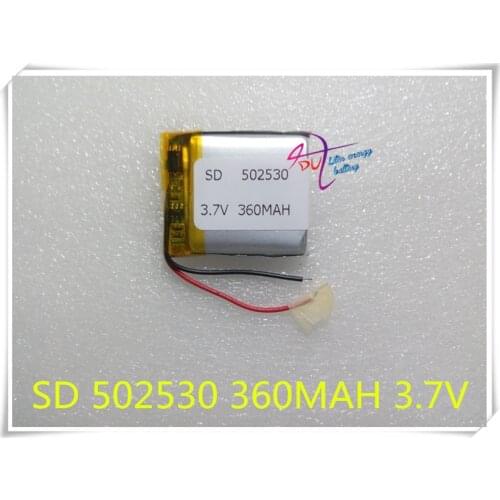 502530 polymer lithium battery 3.7V 360MAH 052530