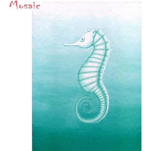 5D Diy Diamond Painting Full Drill Square/round Diamond Embroidery Cross Stitch Home Decor Stickers Gift Seahorse childrens gif