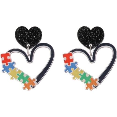 Acrylic heart Earrings for women jewelry