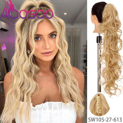 Ponytail Hairpin Wig Hair Extension Ponytail High Temperature Resistant Fiber Synthetic Hair Claw Style Ponytail Womens Wig