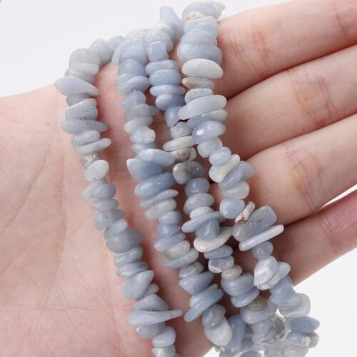 Natural Stone Beads Irregular Aquamarines Bead for Jewelry Making DIY Charm Bracelet Necklace Earrings Accessories 15'' /Strand