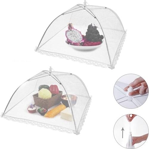 1PC Food Cover Meal Gadgets Newest Anti Style Umbrella Picnic Cooking Tools Fly Mosquito Mesh Reusable BBQ Lace Table Kitchen