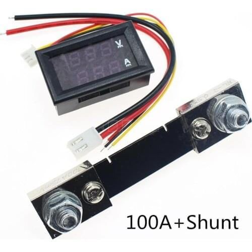 Volt ammeter Digital Voltmeter Ammeter DC100V 100A Volt Ampere Meter Amperemeter Voltage Indicator Tester with shunt