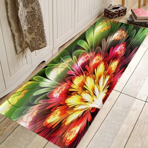 Blooming Dreams Pattern Floor Mat Hallway Carpets and Rugs for Bedroom Living Room Kitchen Bathroom Anti-Slip Floor Mats