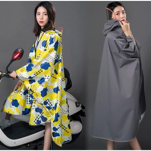 Long Raincoat Women Waterproof Poncho Polka Dot Rain Coat Cape Women Rain Poncho Pluie Ladies Raincoats With Hood LZG212